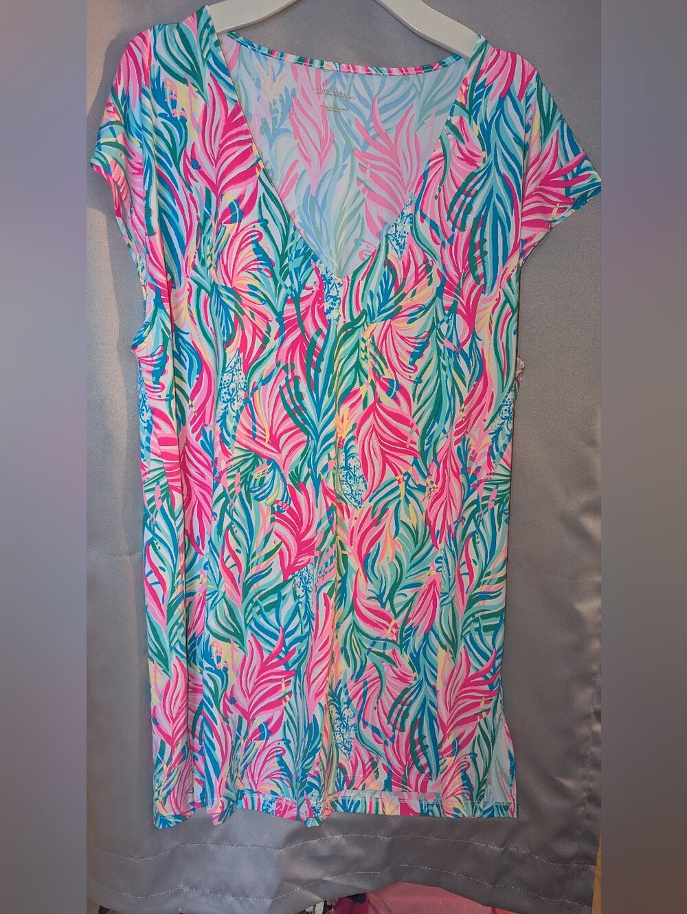 Lilly Pulitzer NWT Talli cover up sea turtle soirée size XL